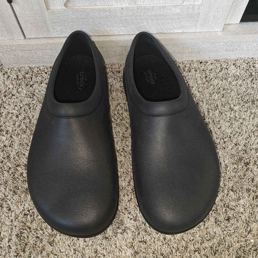 Crocs Unisex Adult On The Clock Work Slip On Clogs Size Mens 12 - Picture 3 of 8